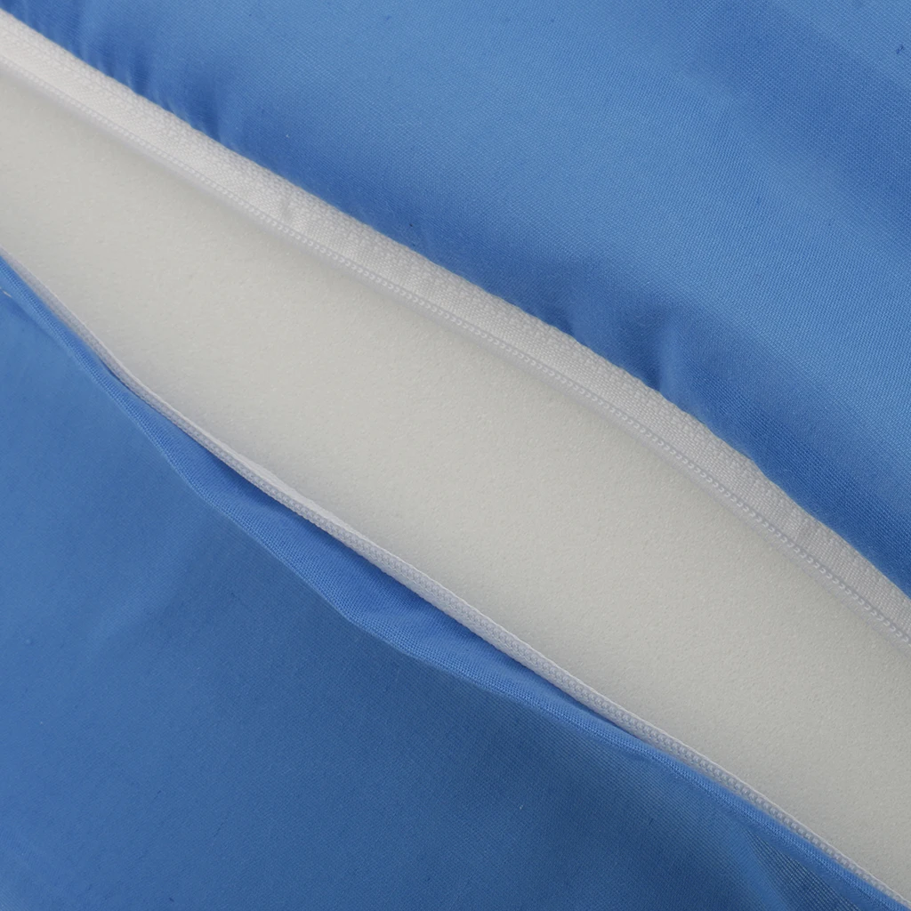 Foam Bed Wedge Pillow Elevation Cushion Washable Cover Lumbar Back Leg Support Blue