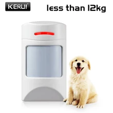 KERUI – capteur de mouvement PIR sans fil, 433MHz, pour système d'alarme, capteur de mouvement, pour animaux de compagnie, supporte moins de 12kg