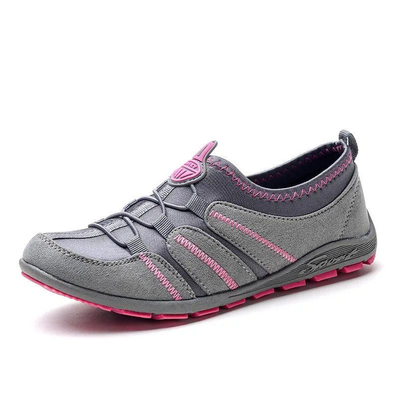 

New Spring Summer Running Shoes ForWomen Slip on Lightweight Sneakers Female Sport Shoes Black Gray