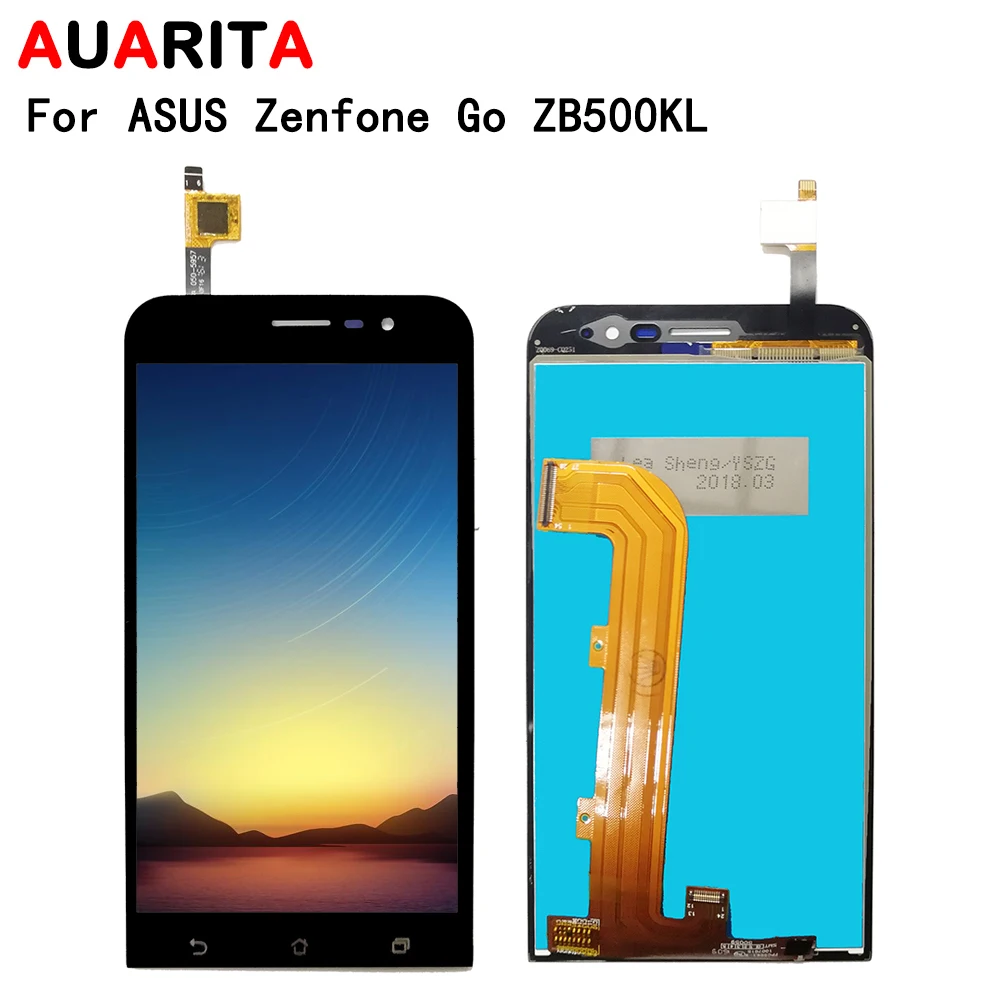 ЖК-дисплей качества AAA для ASUS Zenfone Go ZenfoneGo ZB500KL X00AD сенсорная панель дигитайзер