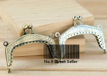 

3pcs Track Ship + 10pcs/lot DIY Mini 6cm Vintage Carve Metal Purse Frame Handle for Bag Sewing Craft Tailor Sewer