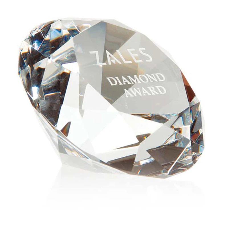 Shining Huge 100mm Crystal Diamond Shaped Cut Glass Paperweight Wedding Decor Gifts Hot 2
