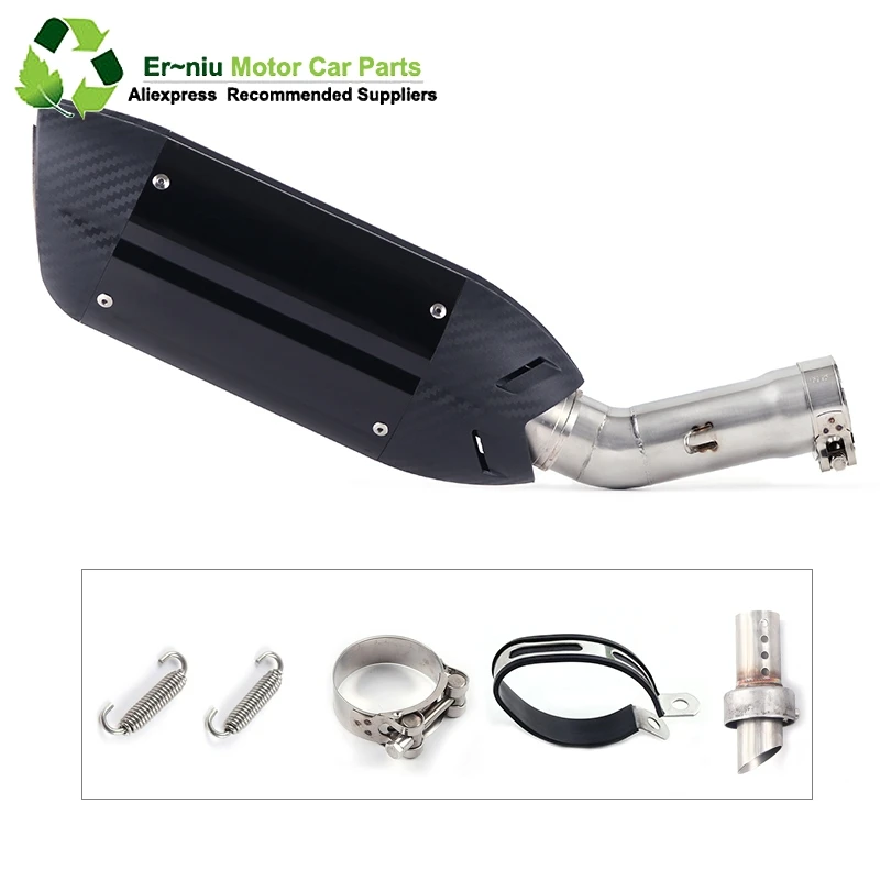 

Motorcycle Full Exhaust Muffler System Link Contact Middle Pipe Link Pipe with DB KILLER Slip-On for Yamaha FZ800 FZ8 2011-2013