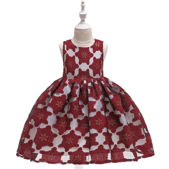

2019 Kids Dresses For Girls Flower Birthday Princess Tutu Party Girl Dress Children Clothing Four Colors Lace Clothes