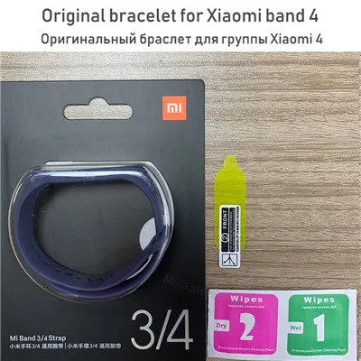 Xiaomi mi Band 4 новейший музыкальный Смарт mi band 4 браслет пульсометр фитнес 135 мАч цветной экран Bluetooth 5,0 - Цвет: dark blue strap