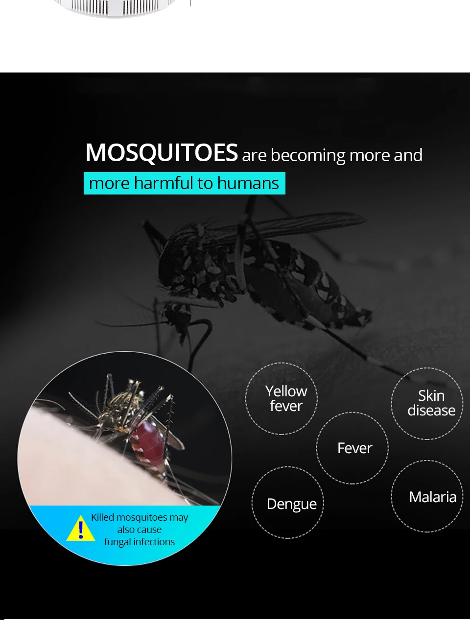 EeeToo USB Electric Mosquito Killer Lamp Photocatalysis Mute 5V Anti Mosquito Trap LED Night Light Lamp Bug Zapper Insect Killer (4)