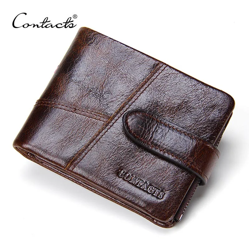 

Men's Wallet Genuine Leather Short Hasp Removable Small Wallet Man Coin Purse Patchwork Card Holder Money Bag 2019 Fashion