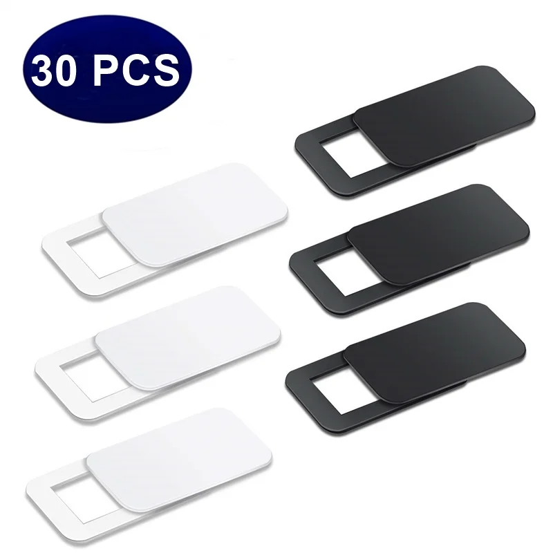 

30PC WebCam Cover Shutter Magnet Slider Plastic Ultra Thin Universal Camera Cover For Phone Tablet Laptops Lens Privacy Sticker