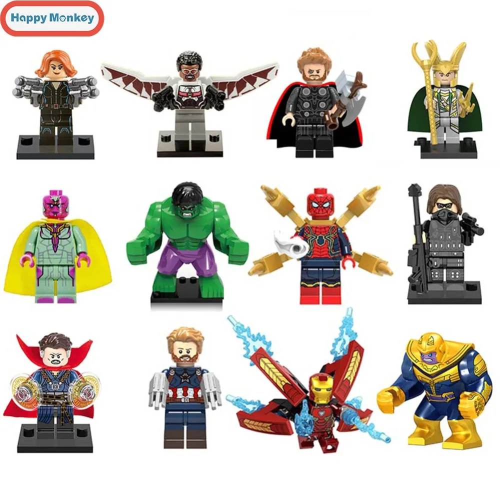 Строительные блоки супергероев Legoinglys Мстители 3 Infinity War сокол танос железный