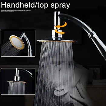

Shower Head High Pressure Water Saving Shower Head Holder Round Shower Head For Bathing