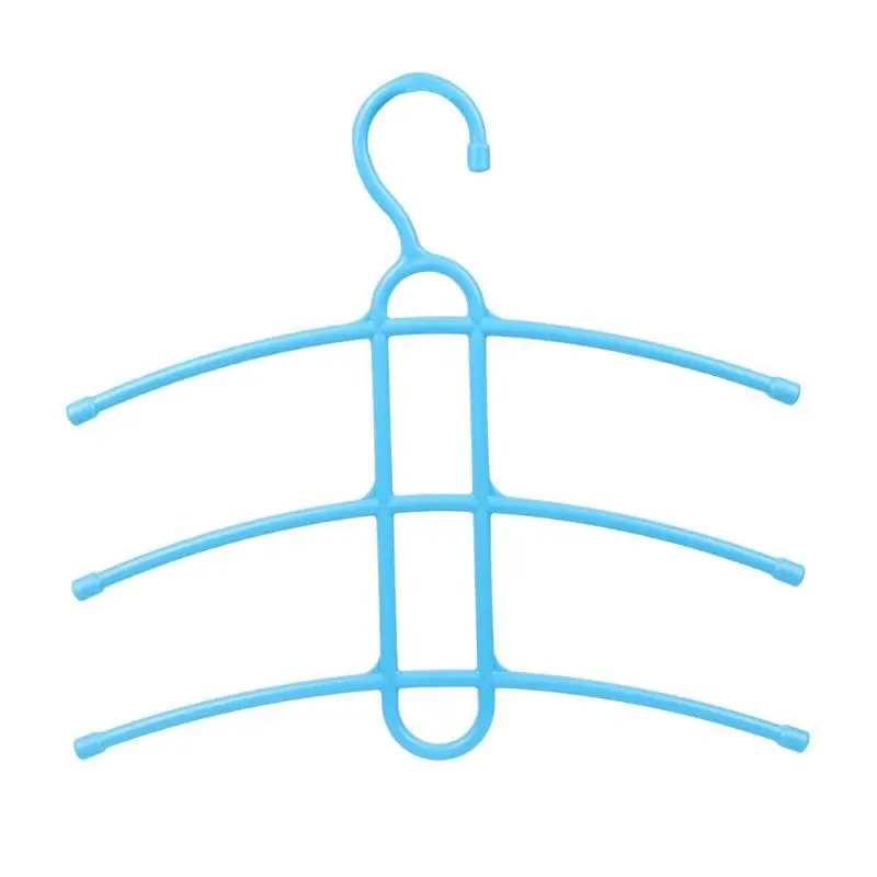 Многоуровневая вешалка для одежды типа Fishbone, вешалка для хранения одежды, полотенец, шкаф, шкаф, экономия пространства, вешалка - Цвет: Синий