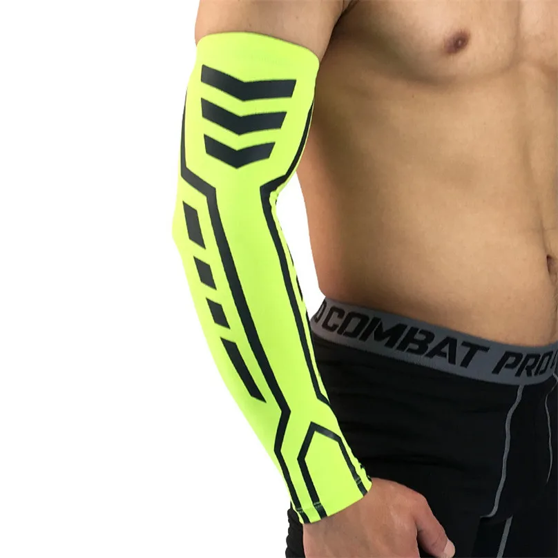New Men Sport Arm Warmers Skin Arm Sleeve Cooling Cover Sun protective Stretch Basketball cycling Armband Warmers #3d28 (5)