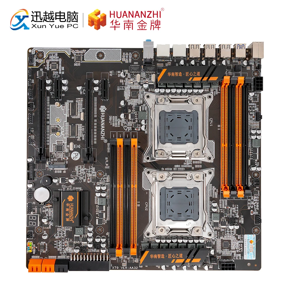هوانان تشى X79-8D اللوحة إنتل المزدوج وحدة المعالجة المركزية LGA 2011 E5 2689 2670 V2 DDR3 1333/1600/1866 MHz 256 GB M.2 NVME SATA3 USB3.0 E-ATX هوانان تشى X79-8D اللوحة إنتل المزدوج وحدة المعالجة المركزية LGA 2011 E5 2689 2670 V2 DDR3 1333/1600/1866 MHz 256 GB M.2 NVME SATA3 USB3.0 E-ATX