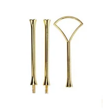 1 комплект 2 3 ярусный торт пластина стенд тяжелая металлическая Центральная ручка фитинг аппаратная Форма стержня: цвет вентилятора: Золотой Количество: 1 комплект