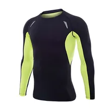 Vertvie Men’s Training Exercise Rashgard Sports Shirts Compressed Running T-shirt Elastic Quick Dry Man Sportswear Soccer Jersey