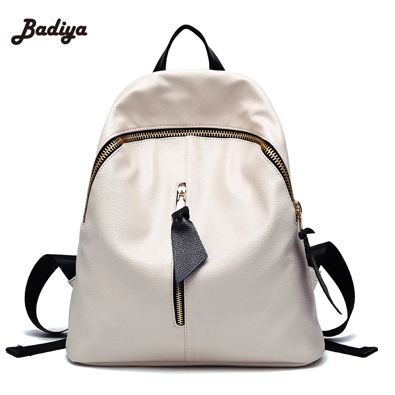 Popular New College Wind Schoolbag Washed Leather Backpack Woman Korean Tidal Fashion Leisure Sac Travel Bag