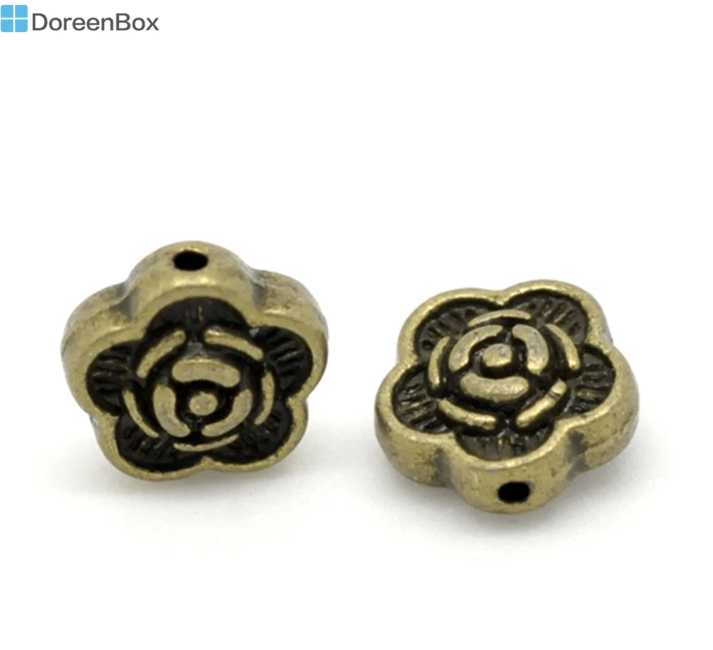 

Doreen Box hot- 100 Bronze Tone Flower Shape Spacer Beads 7x7mm (B14984)