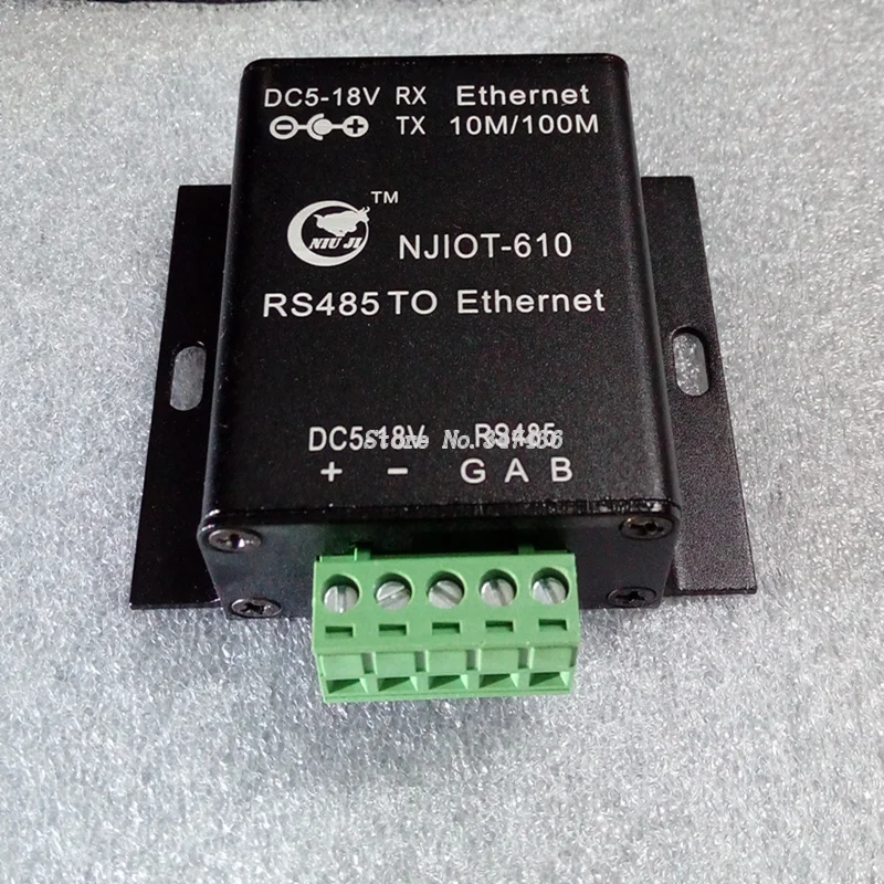 NJIOT 610 serial port server, RS485 to two way wide voltage