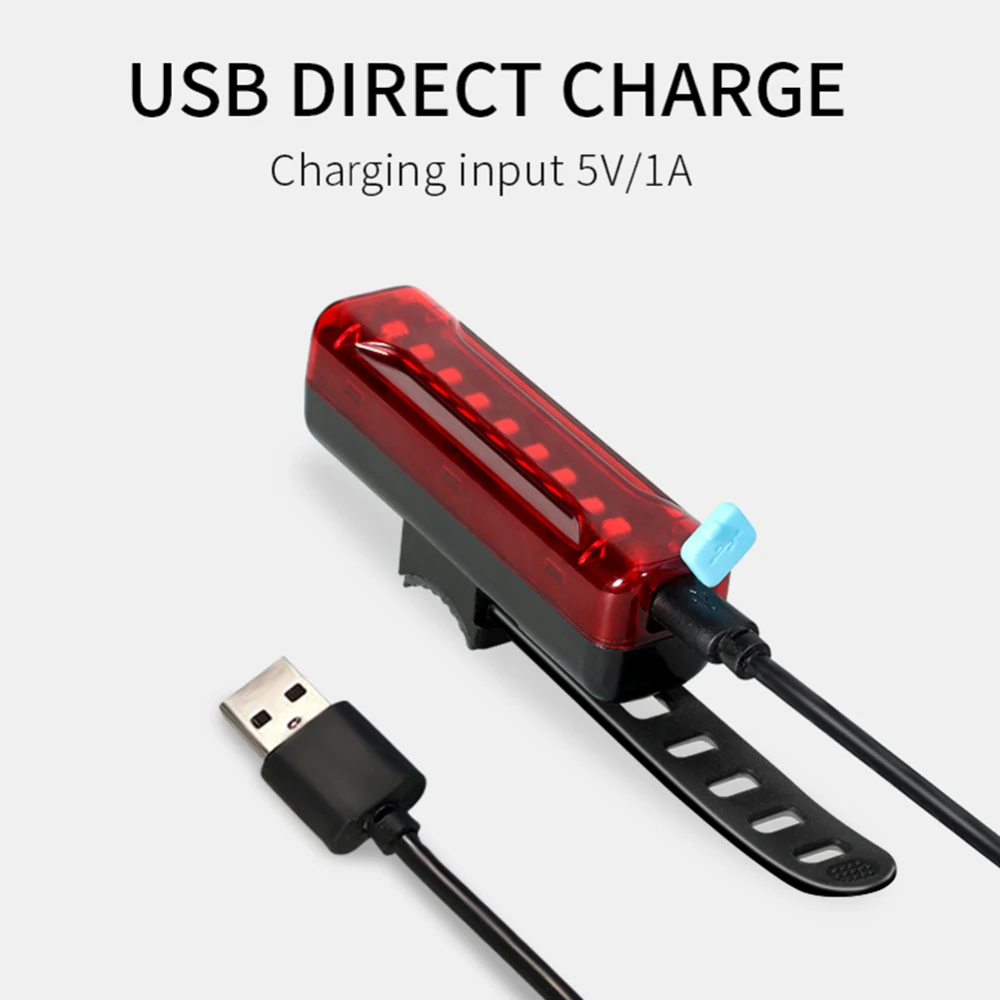 IPX5 велосипедная фара, перезаряжаемая светодиодный USB горный велосипед задний свет Защита задних фонарей Предупреждение велосипед свет для