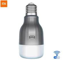 100% оригинал Сяо Mi Ми yeelight 2 светодиодные лампы Цвет ful версия Wi-Fi Пульты дистанционного управления регулируемый Цвет Температура 16 миллионов RGB