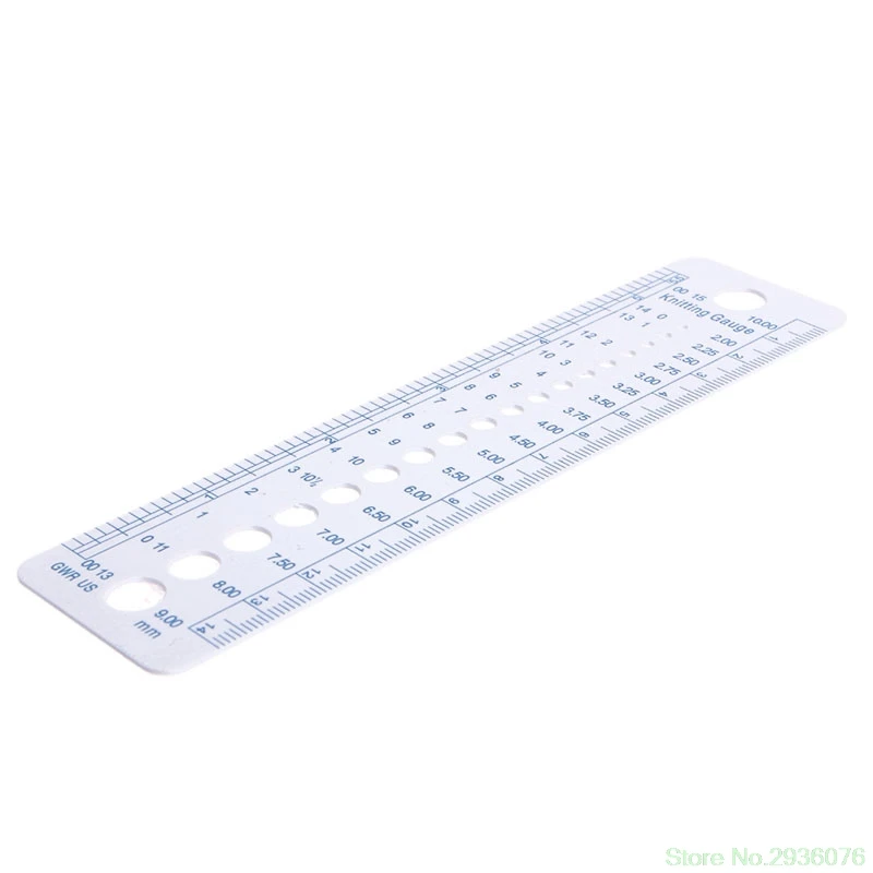 

New 1PC Kintting Gauge Ruler Measuring Tool Plastic Blue Line Soft Strong Durable Drop Ship 11