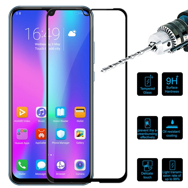 Для Huawei Honor 10 9 lite Полное покрытие протектор экрана из закаленного стекла для honer