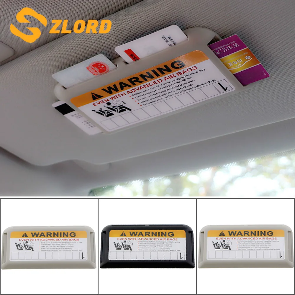 

1pc Multifunctional Car Sun Visor Clip Temporary Parking Card Plate Phone Number Sheet Car Sticker Auto Products Car Accessories