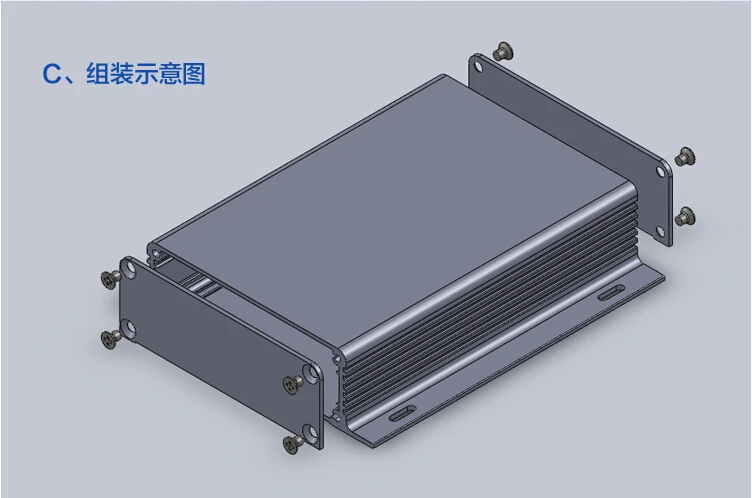 Алюминиевый корпус 104X28X120 мм Печатная плата проект коробка мощность корпус Электроника ограждающая панель настенный монтаж DIY