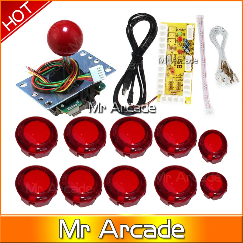 Sanwa Джойстик Кристалл OEM кнопки DIY Kit Zero Delay Arcade USB энкодер для ПК Mame|arcade diy usb|zero delay