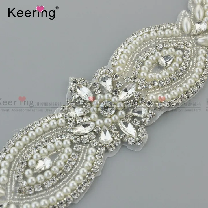 Buy Keering New Design Bridal Beaded Rhinestone Pearl