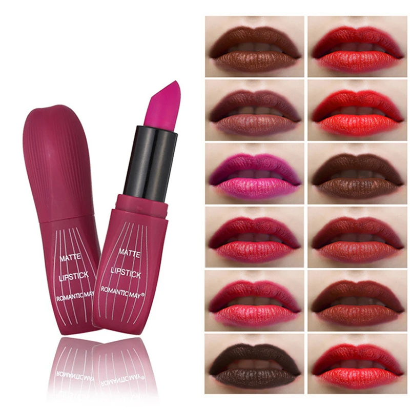 

New ladies matte waterproof lipstick velvet lipstick long-lasting non-stick cup moisturizing lip gloss professional cosmetics