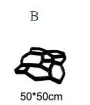 Дорожка производитель плесень многоразовый Бетон цемент галька дизайн асфальтоукладчик ходьба Плесень DIY нерегулярные цементные кирпичные формы - Цвет: (B)50x50cm