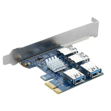 4 Slots PCI-E 1 to 4 PCI Express 16X Slot External Riser Card Adapter Board