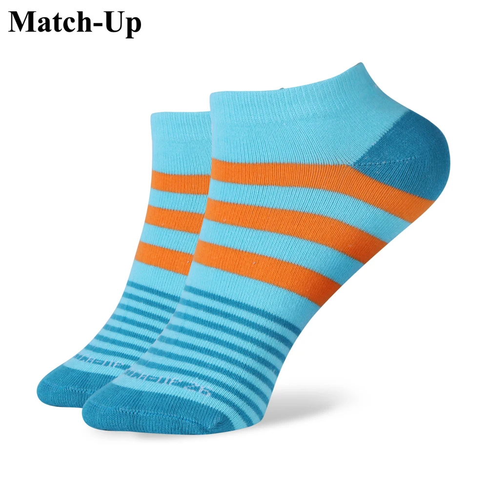 

Match-Up women's stripe colorful combed cotton socks