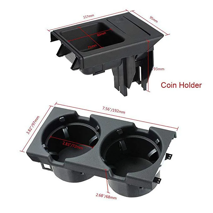 Новинка-автомобильная центральная консоль держатель стакана воды держатель бутылки для напитков монета лоток для Bmw 3 серии E46 318I 320I 98-06 51168217953