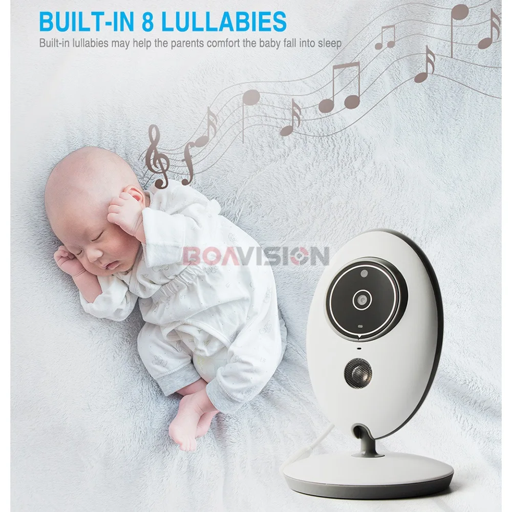 BOAVISION VB605 portátil de 2,4 pulgadas LCD Wireless Baby Monitor Video Radio cámara de niñera intercomunicador IR Bebe Cam Walkie hablar con la niñera - 4