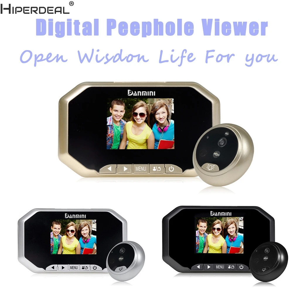 

HIPERDEAL Smart House 3 TFT HD Door Peephole Camera 160 Degrees Detection Video Viewer Night Vision HWHW