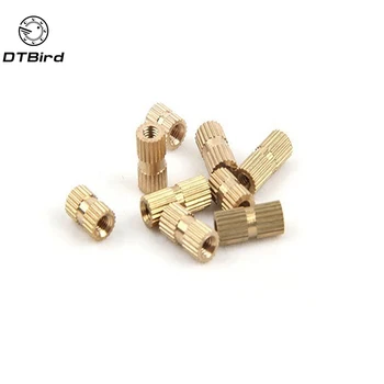 

100pcs/lot M3*6 M3 x 6 Closed End Brass Insert Nut , Single Thread Brass Knurl Nut OD=4mm