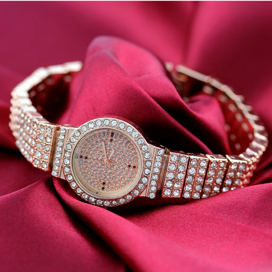 Shsby Новая роскошная женская сумка из розового золота Полный Стразы skysat часы женские часы представительского класса дамские Модные подарки