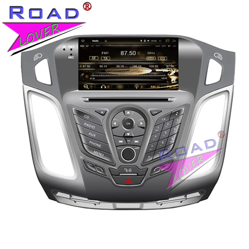 Best Roadlover Android 8.0 Car Multimedia DVD Player Radio For Ford Focus 2012 Stereo GPS Navigation Automagnitol Double Din Video 7" 1