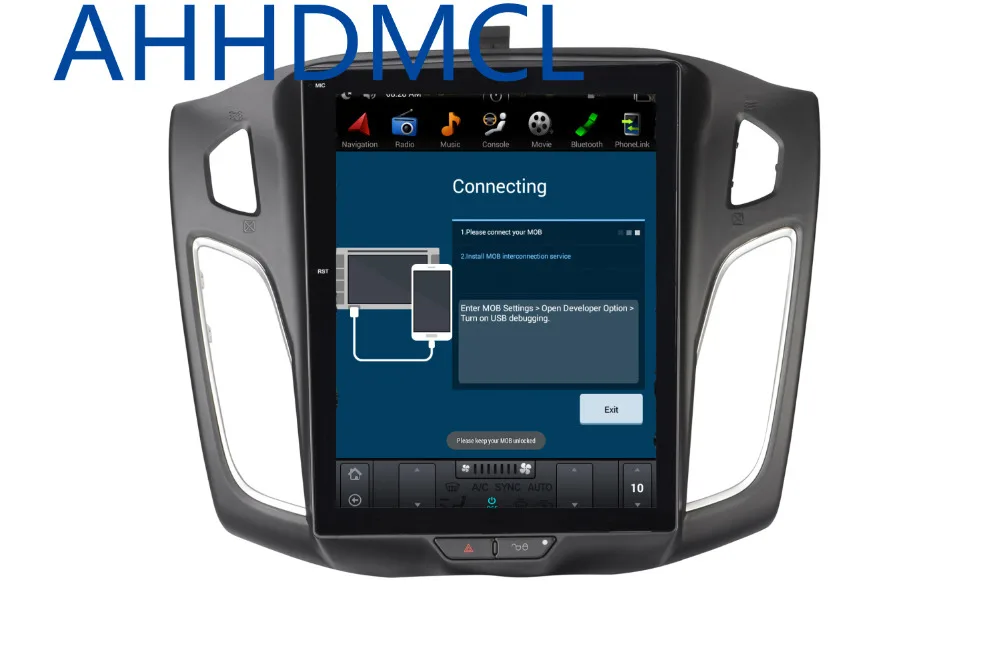Excellent Car Multimedia Player Car PC PAD Tesla Style Player Android 7.1 GPS For Ford Focus 2012 2013 2014 2015 2016 2017 2018 1