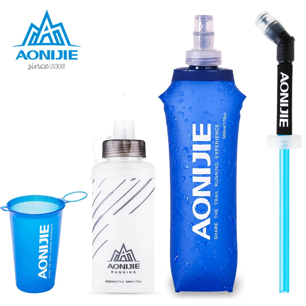 

170ml-500ml Foldable Water Bottles TPU Soft Cycling Water Flask Outdoor Sports Bicycle Marathon Camping Running Water Bottle
