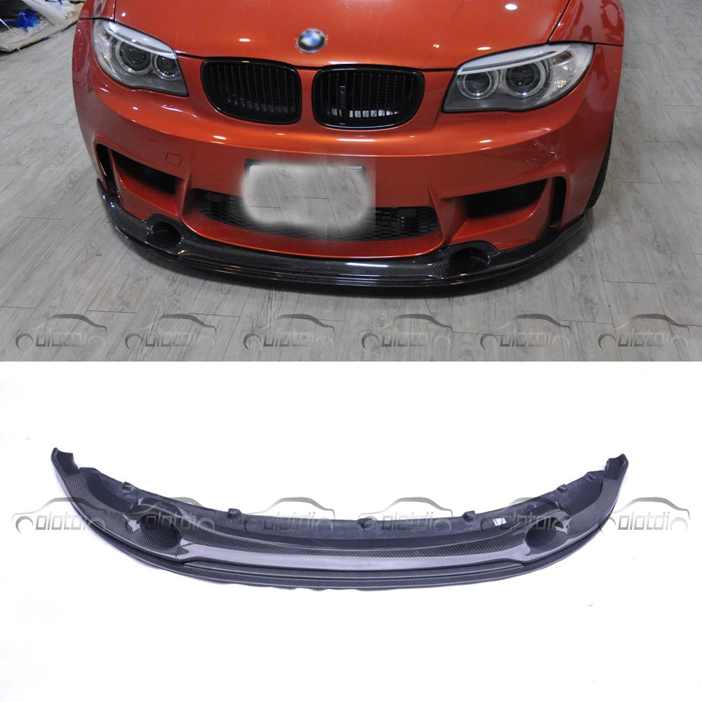 Front Splitter Bumper For BMW E82 1M Carbon Fiber Front spoiler lip car styling car accessories