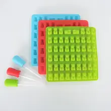 Кухонный инструмент медведь Силиконовые формы для шоколада леденцов аппарат-изготовитель кубиков льда лоток желе формы с капельницей LX4920