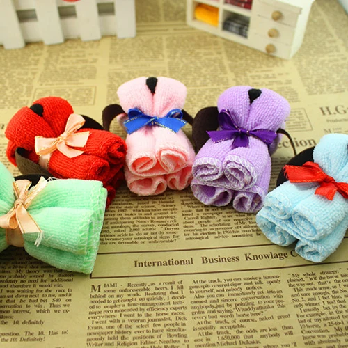 Cute Dog Cake Shape Towel Soft Breathable Cotton Washcloth Wedding Gifts Present Home& Garden