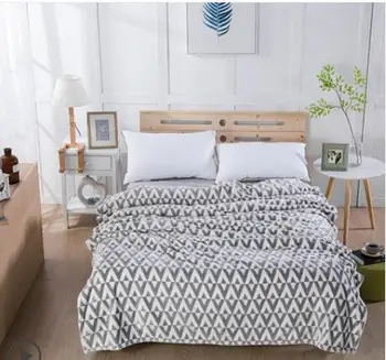 

120x200/150x200cm super sofa geometric pattern coral fleece blanket bedspread bed sheet throw blanket household