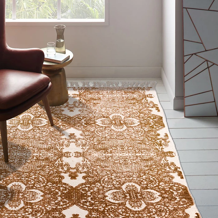 

Kilim Solid 100% cotton bathroom Living room Carpet geometric Indian Rug striped Modern Mat contemporary design Nordic style