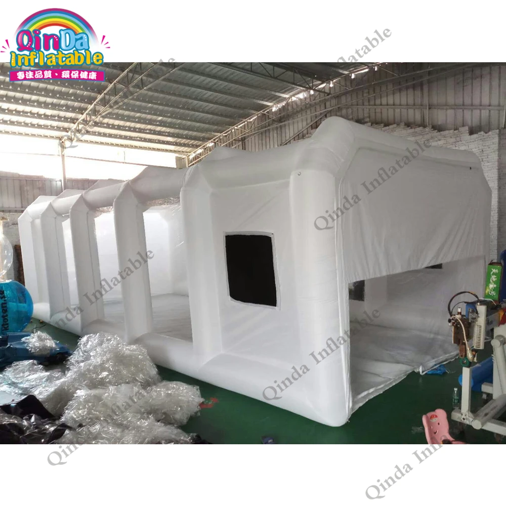  10X5X3.5m white car spray paint booth factory price inflatable paint spray booth with free air blow