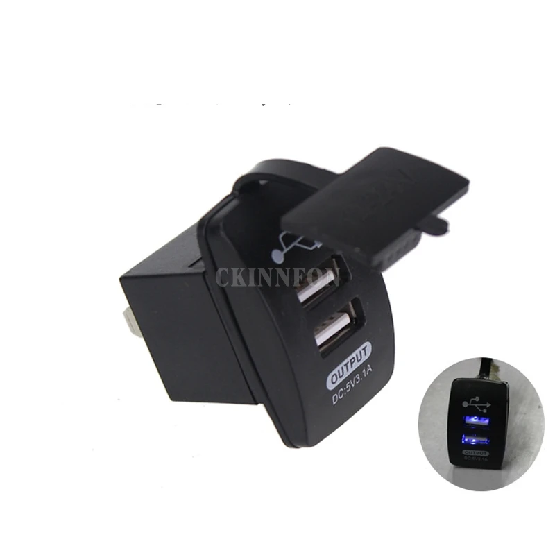 Автомобильное зарядное устройство с двумя USB портами 100 шт./лот 12 24 В 5 а
