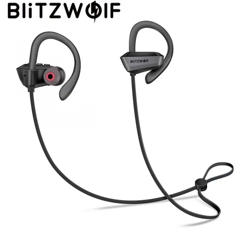 BlitzWolf Sport Earhooks Earphone Wireless Bluetooth V4.1 Headset IPX5 Waterproof Heavy Bass Headphones With Mic For Phone